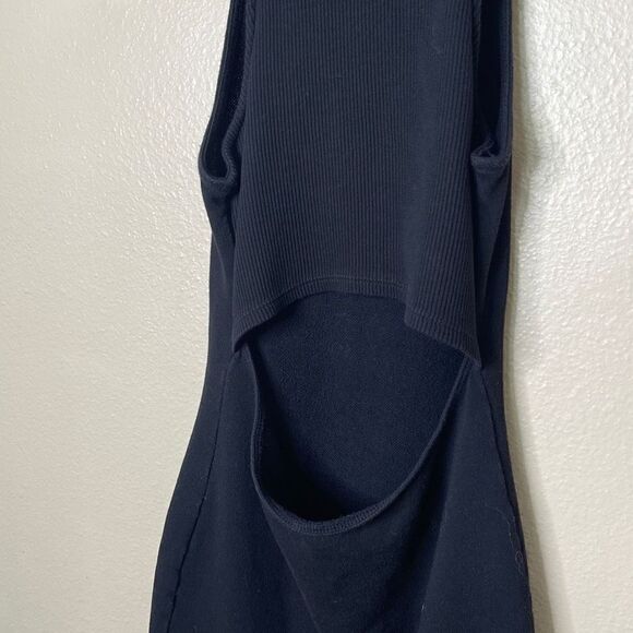 Monrow Dress Women's XS Black Bodycon Sleeveless Open Back Knee Length - Picture 10 of 11